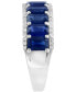 ფოტო #3 პროდუქტის EFFY® Sapphire (3-3/8 ct. t.w.) & Diamond (1/6 ct. t.w.) Ring in Sterling Silver