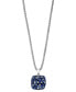 ფოტო #1 პროდუქტის EFFY® Multi-Sapphire Ombré Cluster 18" Pendant Necklace (3-1/3 ct. t.w.) in Sterling Silver