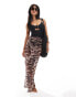 Фото #5 товара Pull&Bear zebra print wrap round beach maxi skirt