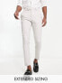 Фото #2 товара ASOS DESIGN super skinny wool mix smart trousers in grey micro check