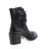 Фото #8 товара A.S.98 Jacob A24211-301 Womens Black Leather Zipper Mid Calf Boots 6