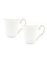 Фото #1 товара Amelie Brushed Gold Rim Mugs - Set of 2