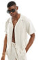 Фото #1 товара South Beach short sleeve linen blend beach shirt in sand