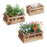 Фото #2 товара Аксессуары для цветов Relaxdays Набор из 3 кашпо в деревянном заборном стиле "Holz Blumenkasten Zaunoptik"