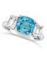 ფოტო #1 პროდუქტის Gemstone and White Topaz (1-3/8 ct. t.w) Ring in Sterling Silver