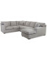 Фото #3 товара CLOSEOUT! Loranna 3-Pc. Fabric Sectional with Chaise, Created for Macy's