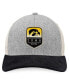 ფოტო #4 პროდუქტის Men's Heather Gray, Black Iowa Hawkeyes Slick Adventure Trucker Snapback Hat