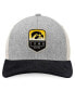 Фото #4 товара Men's Heather Gray, Black Iowa Hawkeyes Slick Adventure Trucker Snapback Hat