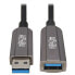 Фото #2 товара Tripp U330F-20M-G1 USB 3.2 Gen 1 CL3-Rated Fiber Active Optical Cable (AOC) - Extension/Repeater - A M/F - Black - 20 m (65 ft.) - 20 m - USB A - USB A - USB 3.2 Gen 1 (3.1 Gen 1) - 5000 Mbit/s - Black - Grey