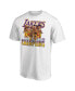 Фото #4 товара Men's White Los Angeles Lakers 2020 NBA Finals Champions Team Caricature T-shirt