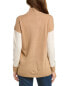 Фото #2 товара Sofiacashmere Colorblock Cashmere Tunic Sweater Women's