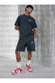 Фото #2 товара Шорты мужские Nike Sportswear Sport Essentials+ Semi-Brushed Fleece Black Erkek Şort Siyah