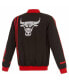 ფოტო #3 პროდუქტის Men's Black Chicago Bulls 2023/24 City Edition Nylon Full-Zip Bomber Jacket