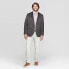 Фото #2 товара Men's Big & Tall Slim Fit Suit Jacket - Goodfellow & Co Dark Gray 44L