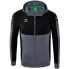 Erima SIX WINGS Training Jacket With Hood - Slate Grey/black