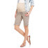 Oh! Mamma Maternity Casual Bermuda Shorts with Full Panel Women Small Light Grey