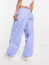 Фото #5 товара Only cuffed parachute pants in blue