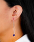 ფოტო #4 პროდუქტის Clear Crystal Briolette Pull Through Chain Earrings in Sterling Silver