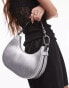 Фото #4 товара Topshop Suki shoulder bag with mixed metal detail in silver