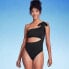 Фото #1 товара Women's One Shoulder Bow Cut Out One Piece Swimsuit - Shade & Shore