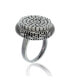 Фото #2 товара Suzy Levian Sterling Silver Cubic Zirconia Pave Circle Elevated Statement Ring