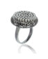 ფოტო #2 პროდუქტის Suzy Levian Sterling Silver Cubic Zirconia Pave Circle Elevated Statement Ring