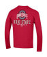 Men's Scarlet Ohio State Buckeyes Team Stack 3-Hit Long Sleeve T-shirt
