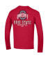 ფოტო #4 პროდუქტის Men's Scarlet Ohio State Buckeyes Team Stack 3-Hit Long Sleeve T-shirt