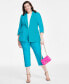 Фото #4 товара Plus Size 3/4-Sleeve Blazer, Created for Macy's