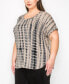 ფოტო #2 პროდუქტის Plus Size Tie Dye Short Sleeve Top