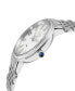 ფოტო #2 პროდუქტის Women's Genoa Swiss Quartz Silver-Tone Stainless Steel Bracelet Watch 36mm