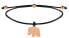 Drawstring Black / Bronze Elephant Bracelet