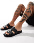 Фото #1 товара schuh Santino fisherman slides in black leather