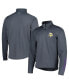 Men's Charcoal Minnesota Vikings Quarter-Zip Sweatshirt