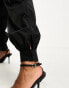 Фото #4 товара Extro & Vert Petite nylon cuffed parachute trousers in black