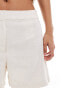 Vero Moda mix and match linen touch tailored shorts in beige