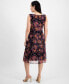 ფოტო #2 პროდუქტის Petite Sleeveless Floral Chiffon Sheath Dress