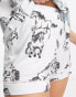 Chelsea Peers button through short pyjama set in wild horses print