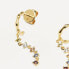Фото #2 товара round gold plated silver earrings with chains SAGE Gold AR01-303-U