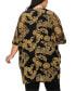 Фото #2 товара Plus Size Dragon Print Mesh Roll Sleeve Kimono Top