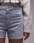 Topshop Tall comfort stretch denim short in bleach