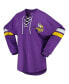 Women's Purple Minnesota Vikings Spirit Jersey Lace-Up V-Neck Long Sleeve T-shirt