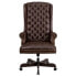 Фото #4 товара High Back Traditional Tufted Leather Executive Swivel Chair With Arms