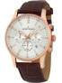 Фото #4 товара Мужские наручные часы с коричневым кожаным ремешком Jacques Lemans 1-2025E London chrono 42 mm 10ATM