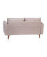 Фото #5 товара Carthage Upholstered Mid-Century Modern Pocket Spring Loveseat With Wooden Legs And Removable Back Cushions