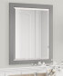 Фото #3 товара 24" Beveled Bath Vanity Mirror, Gray