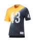 Фото #3 товара Men's Troy Polamalu Gold, Black Pittsburgh Steelers Retired Player Name and Number Diagonal Tie-Dye V-Neck T-shirt