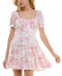 ფოტო #4 პროდუქტის Juniors' Floral-Print Tiered Fit & Flare Dress