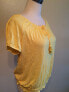 Топ INC International Concepts Split Neck Yellow Blouse