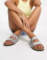 Фото #1 товара Birkenstock Arizona sandals in metallic silver